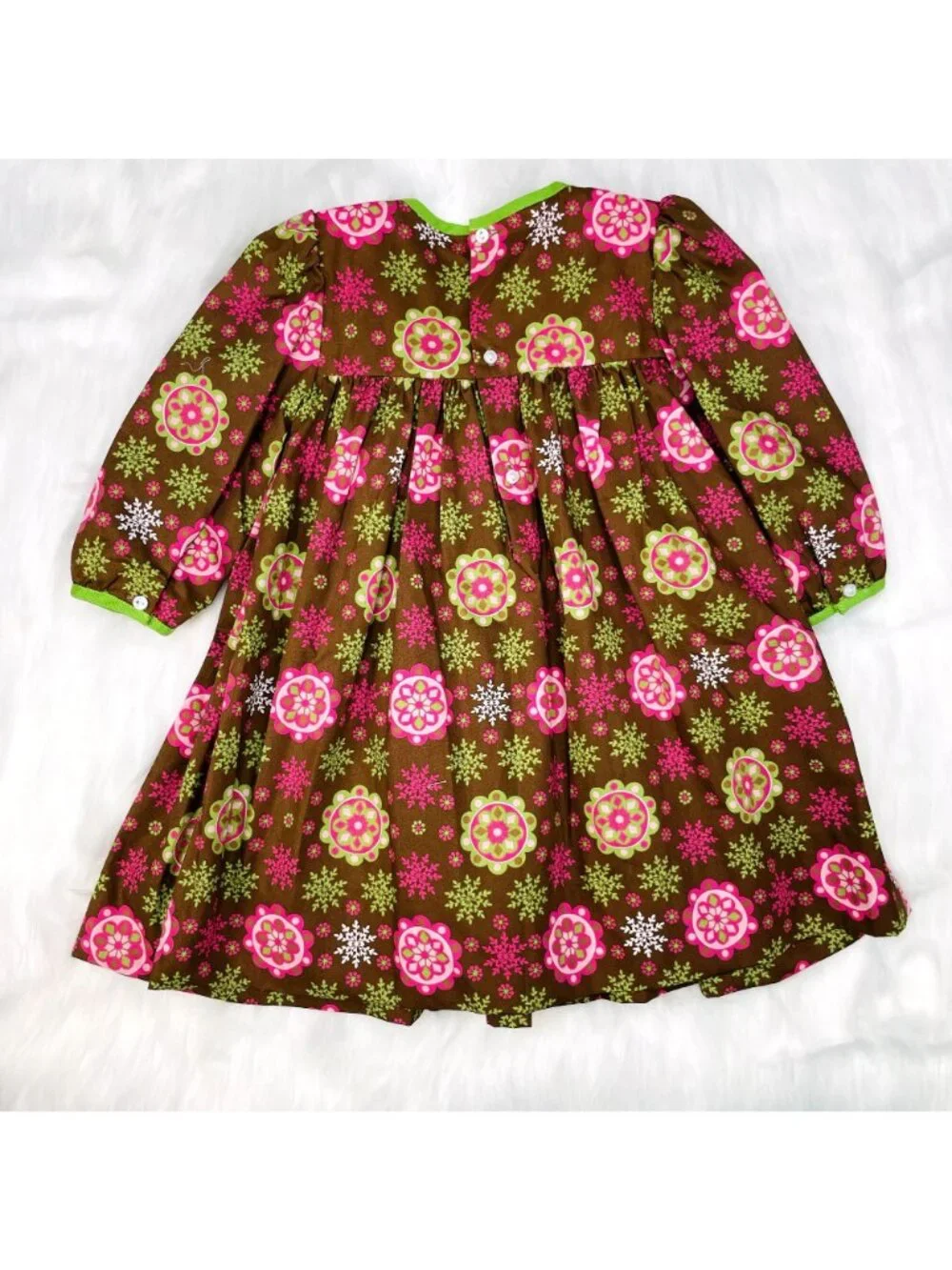 Petit Pomme Floral Long Sleeve Smocked Dress + Bloomers Set Outfit 24m +